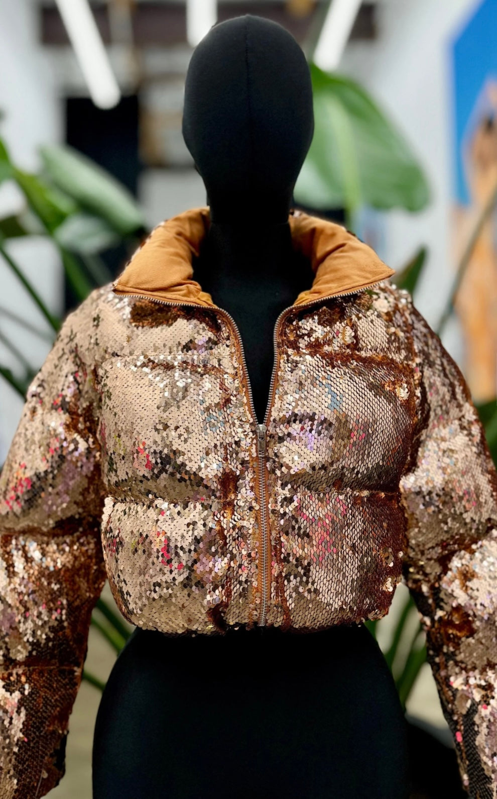 Sequin bomber
