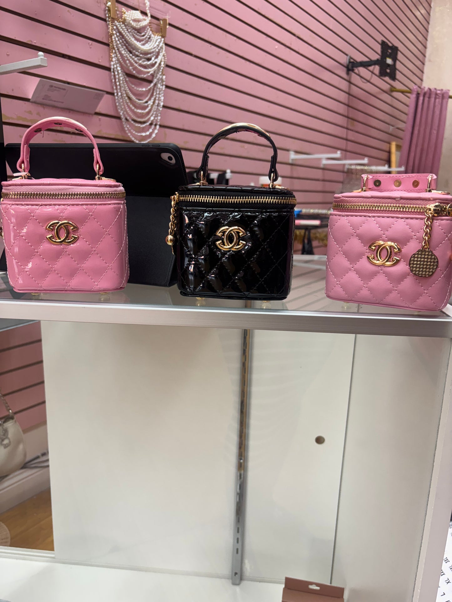 Pink handbag