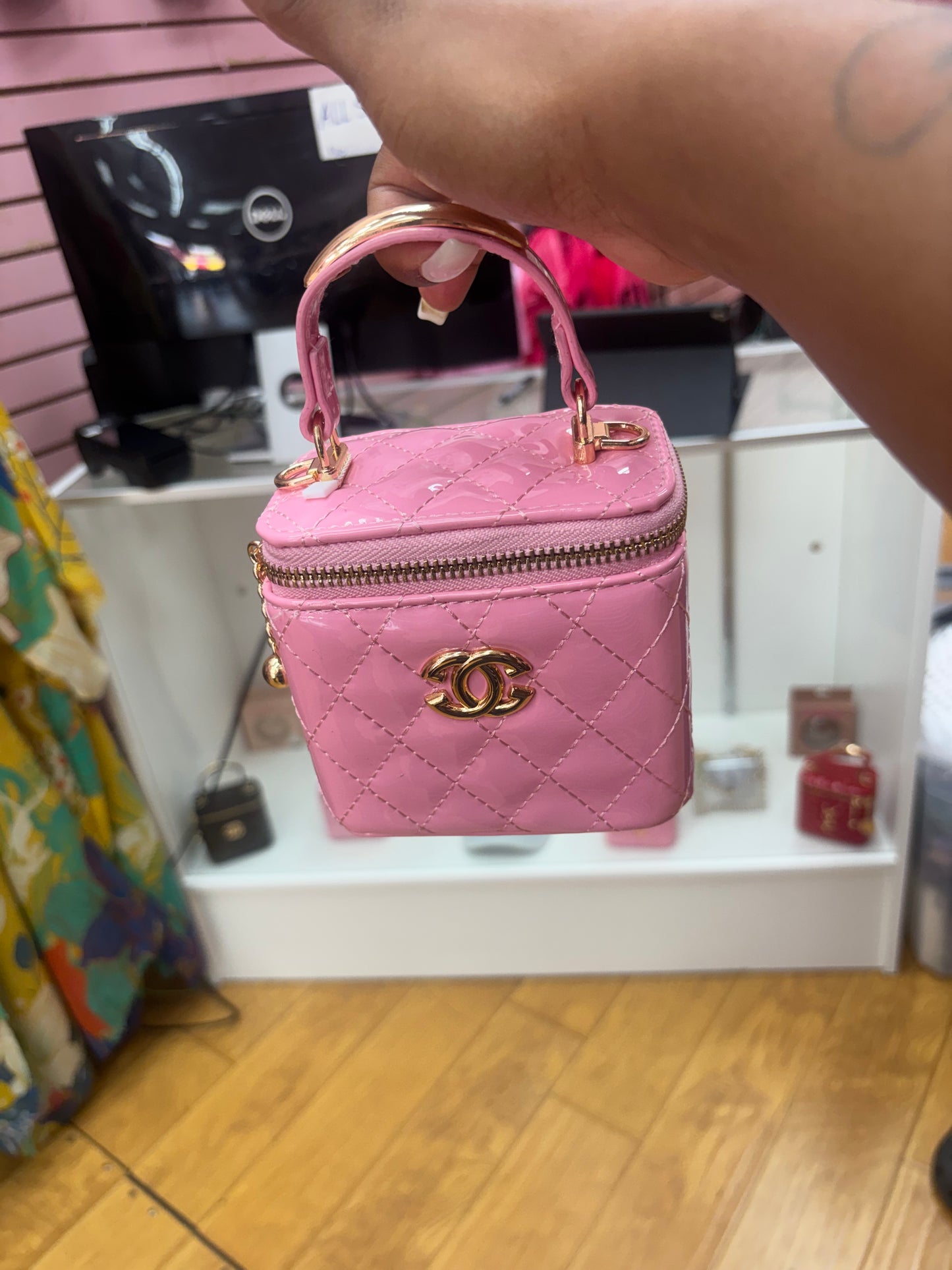 Pink handbag